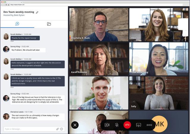 MiTeam Meetings Multipane View